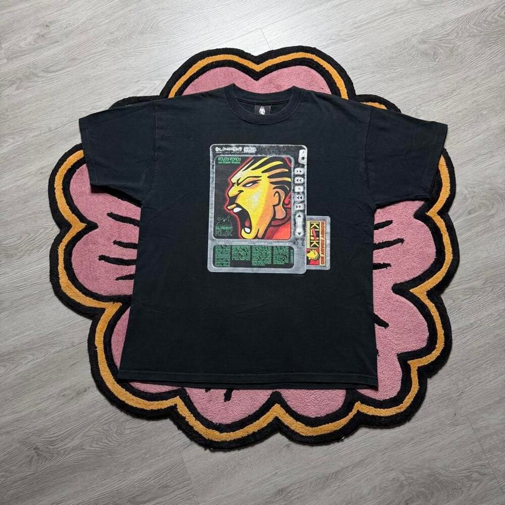 Vintage 90’s Da Link Went Rowdy Roady Double Sided Graphic T-shirt Size XL Black